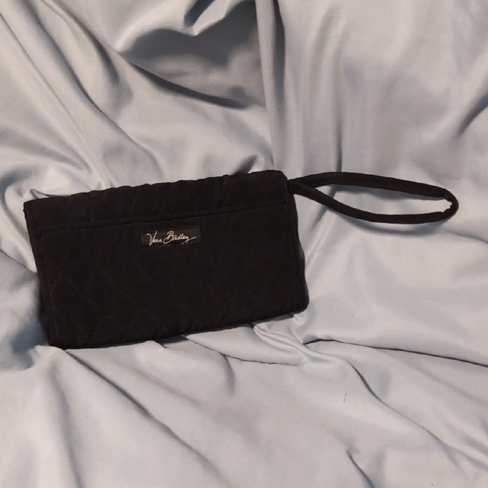 Vera Bradley Black Quilted Wristlet